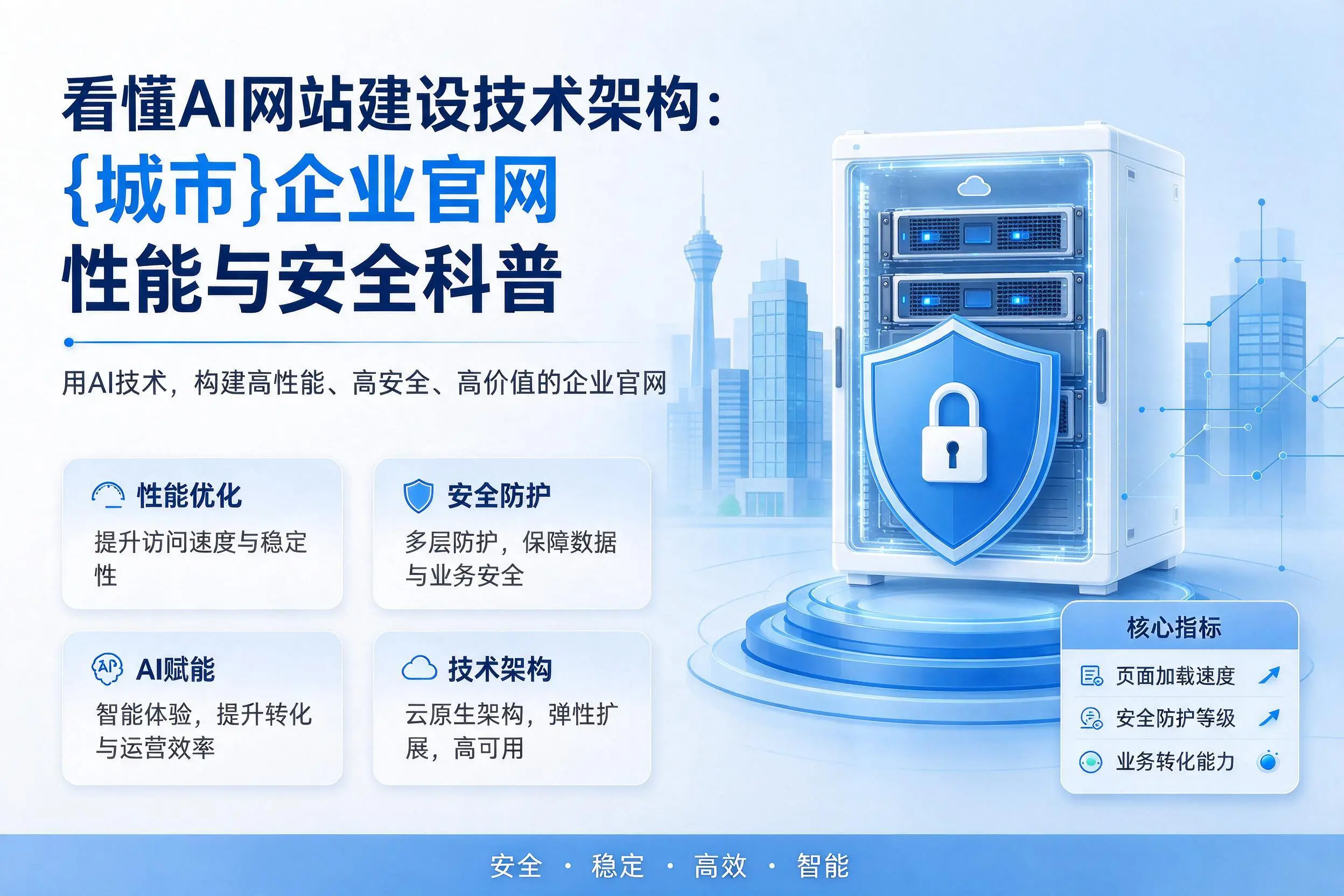 看懂AI网站建设技术架构：商丘企业官网性能与安全科普